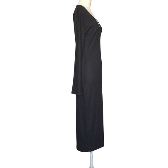 Rag and Bone The Long Sleeve Knit Rib Bias Midi Dress Women’s S in Black *EUC - Picture 4 of 7